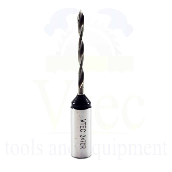 Dowel drilling bit through hole 3mmx70 (right hand)