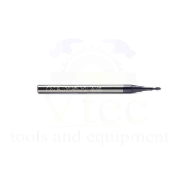 Ballnose Carbide End Mill - R0.75 (1.5mm) 45HRC