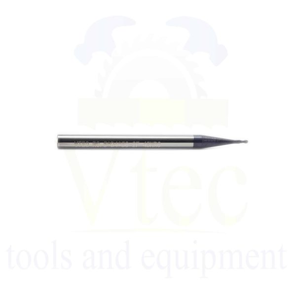 Ballnose Carbide End Mill - R0.5 (1mm) 45HRC