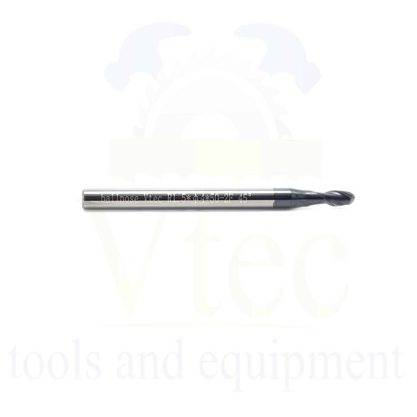 Ballnose Carbide End Mill R1.5 (3mm) 45HRC