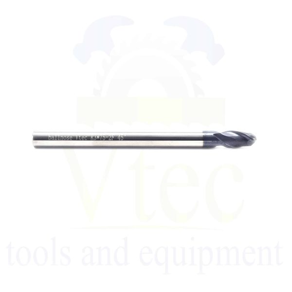 Ballnose Carbide End Mill - R3 (6mm) 45HRC