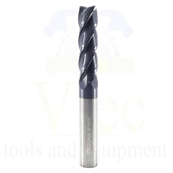 HX45 12mm Long Series 4 Flute Square Carbide End Mill