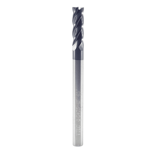 HX45 6mm 4 Flute Square Carbide End Mill