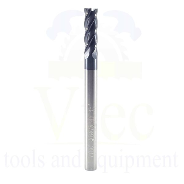 Carbide End Mill - 6mm 4 Flute 45HRC