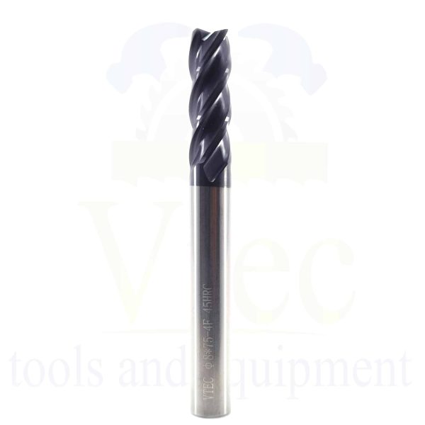 HX45 8mm Long Series 4 Flute Square Carbide End Mill