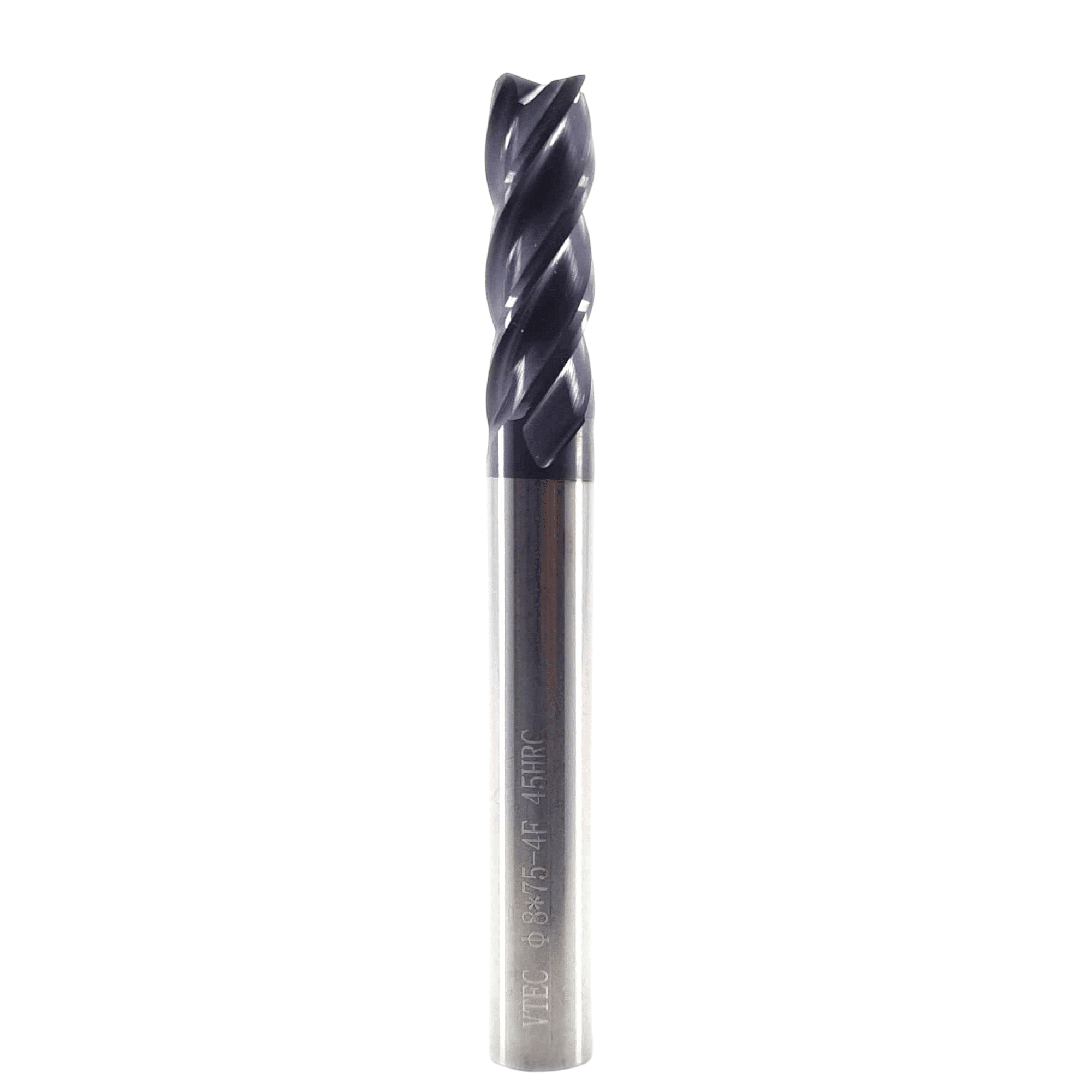 HX45 8mm Long Series 4 Flute Square Carbide End Mill