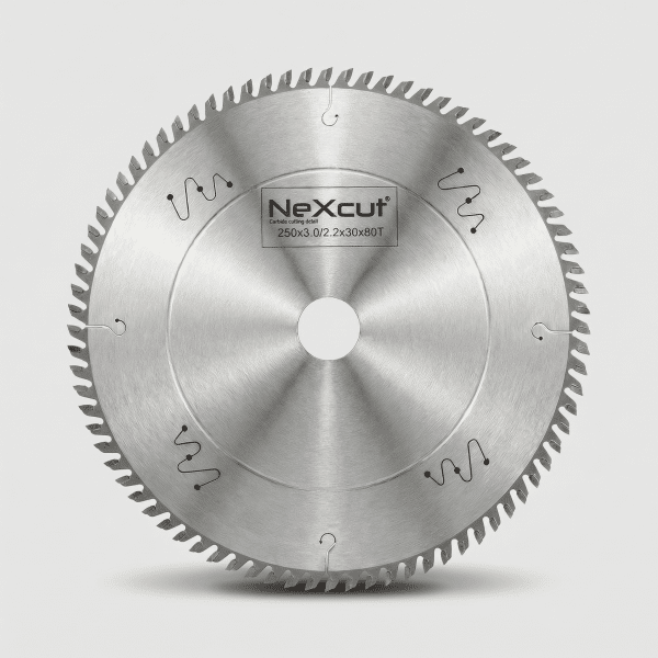 NexCut TCT Circular Saw Blade – 250 × 3.2 / 2.2 × 30mm – 80T (Wood)