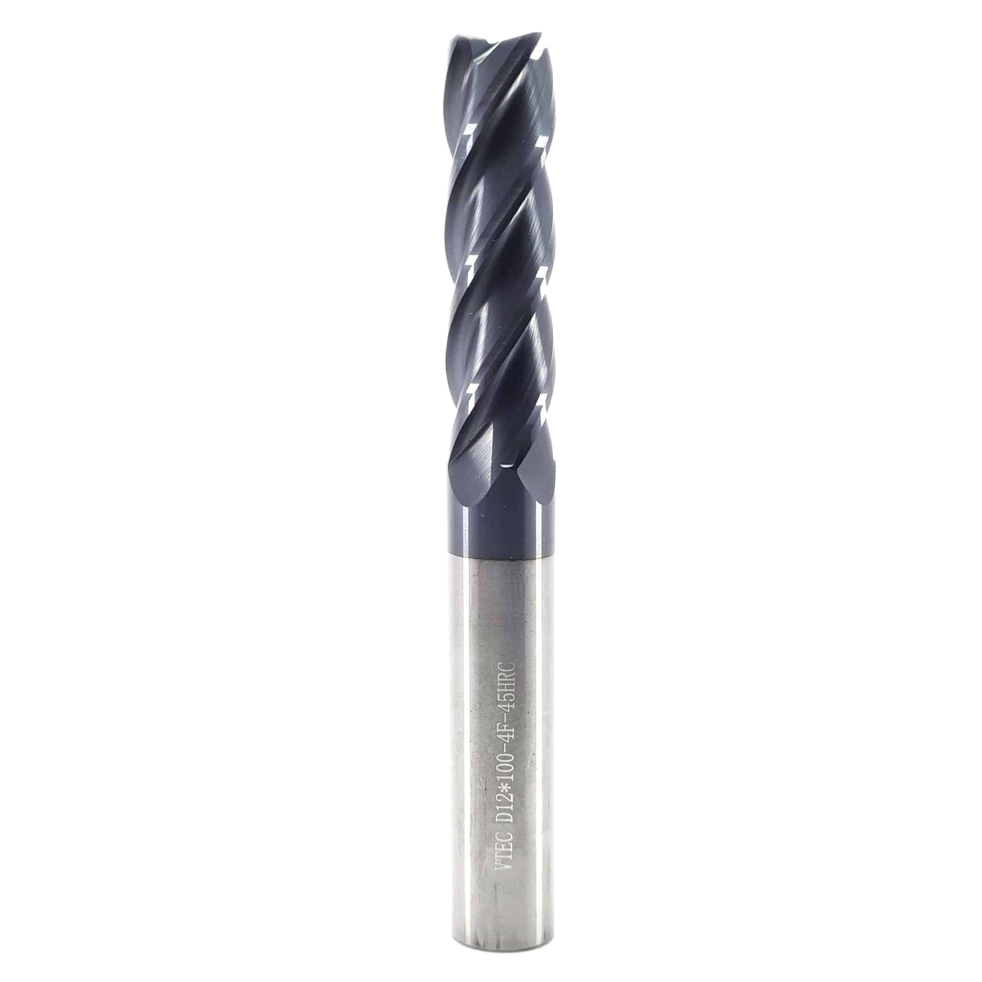 HX45 12mm Long Series 4 Flute Square Carbide End Mill