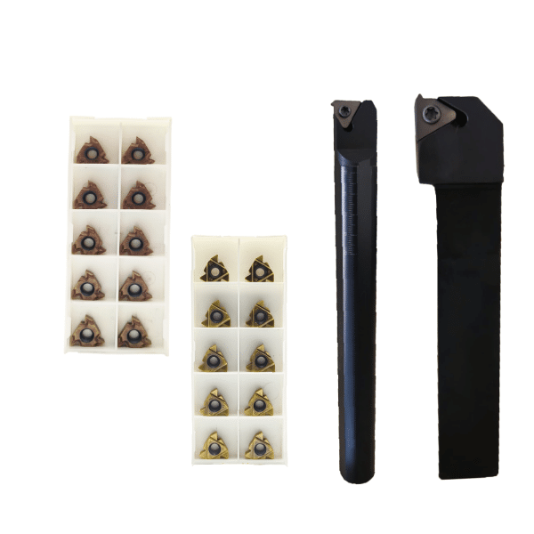 SNR-16IRAG60-25mm Internal Boring Bar + SER-16ERAG60-25mm External Threading Tool Holder + 20 16ERAG60 Inserts